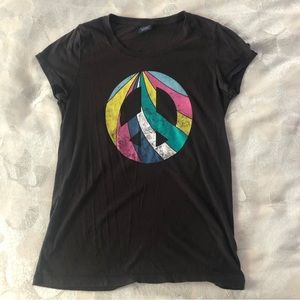 VS PINK vintage peace love shirt 2 sided Large